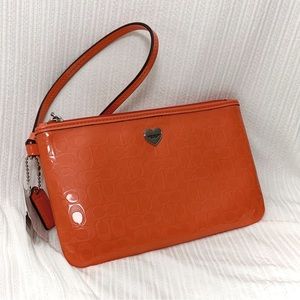 Coach patent leather wristlet